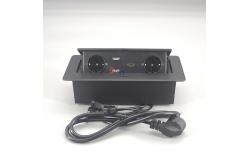 China Hidden Znic Alloy USB Data Tabletop Pop Up Socket supplier