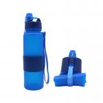 650ML Fitness Collapsible Silicone Water Bottle , BPA Free Roll Up for sale