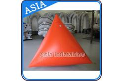 China Race Mark Orange Inflatable Tetrahedron Buoy supplier