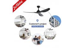 China 52 Matte Black DC Ceiling Fan Sleek ABS Blades Remote Control supplier