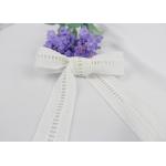 Embroidery Stretchy Lace Ribbon White Tulle Lace Trim For Girl's Dress 3.5cm Width for sale