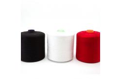 China 100% Spun Polyester Yarn Polyester Yarn Good Quality Bleached Black Yarns supplier