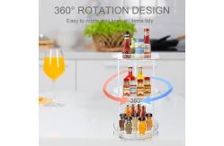 China 3 Tier Transparent Easy to Assemble Turntable Lazy Susan Cosmetic Makeup Organizers supplier