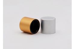 China Matte Silver Perfume Cap Aluminum Cylinder Bottle Lids Non Spill supplier