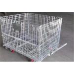 Custom Stackable Wire Mesh Storage Bins , Welded Steel Mesh Storage Cages