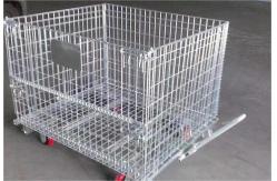 China Custom Stackable Wire Mesh Storage Bins , Welded Steel Mesh Storage Cages supplier