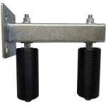 Adjustable Slide Gate Guide Rollers Upper Bolted Bracket Mount 6Black Dual UHMW for sale