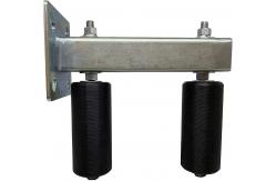 China Adjustable Slide Gate Guide Rollers Upper Bolted Bracket Mount 6Black Dual UHMW supplier