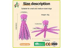 China Custom Octopus Durable Indestructible Plush Dog Toys With Squeakers supplier