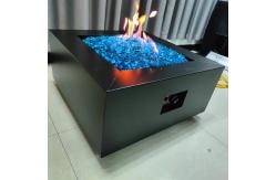 China ISO9001 Garden Firepit Table Set 0.8m Rectangular Outdoor Propane Fire Pit supplier