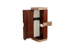 China MDF Veneer Paper Wooden Wine Gift Box Handmade Cardboard For Single Bottle supplier