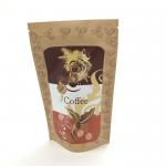Recycled Foil Lined Kraft Paper Aluminum Foil Coffee Packaging Bag Custom Printing Stand up bag for sale