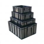 Small ESD Safe Plastic Boxes 350*265*125mm Anti Static Bin Glossy Lamination for sale