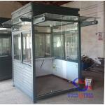 Colored Steel Material Prefabricated Security Guard Booths For Community for sale