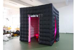 China Durable Inflatable Cube Photo Booth Enclosure Black Exterior And White Interior supplier