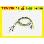 Customize Flexible Soft EEG Cable With Gold Plated Copper Cup , eeg electrodes