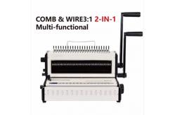 China Retail CW2016 Binding Punching Machine Desktop book wire 3/1 binding machine supplier