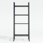 Home Office Black 4 Tiers Steel Shelf Rack With Mesh Board