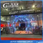 Aluminum Alloy 16 Bit Transparent LED Display , SMD2020 LED See Through Screen