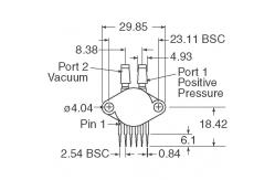 China MPX5010DP IC Integrated Silicon Pressure Sensor On Chip Signal Conditioned supplier