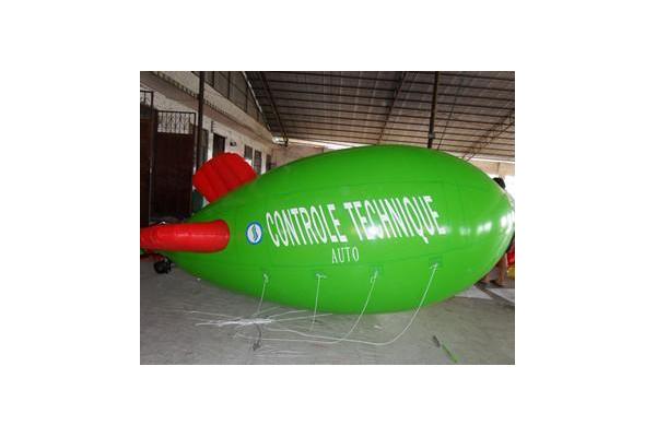 Inflatable advertising blimp / inflatable giant helium airplane / flying green blimp