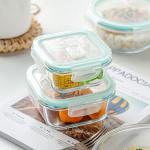 Storage Food High Borosilicate Glass Lunch Box ECO Friendly for sale