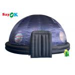 Customized Printed Inflatable Planetarium Black Projection Dome Tent For Science Display for sale