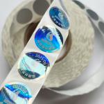 Holographic Tamper Seal Stickers Label Rainbow Effect Customized Logo