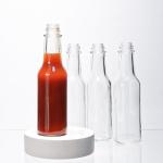 5OZ Glass Kitchen Condiment Bottle 150ML Tomato Sauce Salad Dressing Screen Printing
