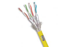 China 1000FT SFTP CAT7A Cable 23AWG Yellow PVC Jacket Cable For 1000MHz Performance supplier