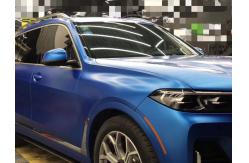 China Deep Sea Blue Metallic Matte Car Vinyl Wrap Air Release Swipeable 60µm supplier