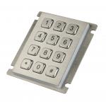 12 keys IP65 dust proof  long stroke stainless steel keypad with top panel mounting for sale