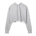 Custom Solid Long Sleeve Crop Top Spring Autumn Outerwear Anti Shrink