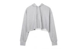 China Custom Solid Long Sleeve Crop Top Spring Autumn Outerwear Anti Shrink supplier