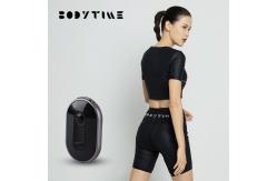 China Moisture Wicking Wireless  EMS Womens Fitness Clothing BODYTIME Black Running Tops supplier