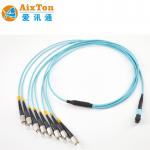 High Density MM OM3 MTP MPO 8 12 24 Core Fiber Patch Cord with Standard Connectors RL ≥30dB for sale