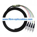FC UPC 4 Core Waterproof Fiber Optic Cable FC Single Mode for sale