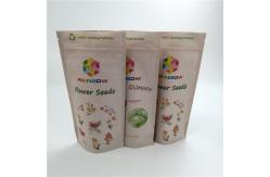 China Customized Resealable Cr Sativa / Indica Kraft Paper Pla Bag Tweed Leaf Mylar Bags supplier