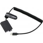 LP-E8 Dummy Battery To PD USB C Decoded LP-E8 Battery Replacement Coiled Power Cable For Canon EOS 700D 650D 600D 550D for sale