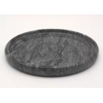 Hotel Natural Round Marble Serving Tray Black Polished Environment Friendly for sale