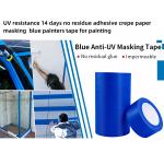 Blue Painters Masking Tape For Painting Strong Adhesion Easy Removal for sale