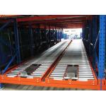 Stable Gravity Warehouse Roller Racking Systems Corrosion Resistance Blue Orange for sale