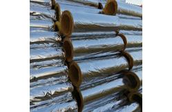 China 64kg/m3 Glass Wool Tube With Aluminum Foil Steam Pipe Insulation 25mm Thick supplier