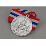 Zinc Alloy Die Casting Medal , 3D Silver Running Medal Badge for sale