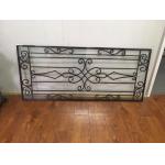 Galvanized Wrought Iron Glass 22*48 Black Inlaid Double  Tempered Glass for sale