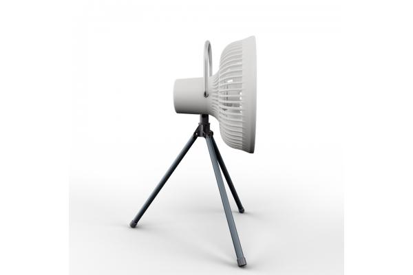 White Portable Camping Tripod Stand Fan With 3/4 Speed Wind Speed