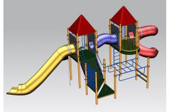 China Single Cavity Aluminum Rotational Molds For Playground Slide Toddler Play Toy supplier