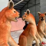 1.8m Realistic Animatronic Animals Kangaroo For Theme Park