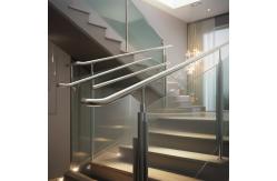 China Compact Stainless Steel Handrails with Flat Saddle for Glass Railings supplier