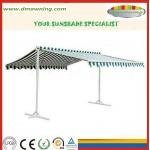 Strong double side retractable awning,free standing awnings, awning with rain channel